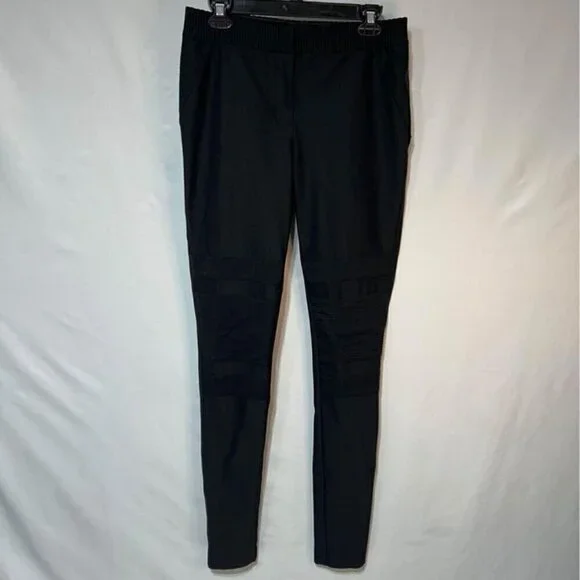 Diane VonFurstenburg woman’s black moto pants. Size 10. Authenticity tag. - Picture 1 of 11